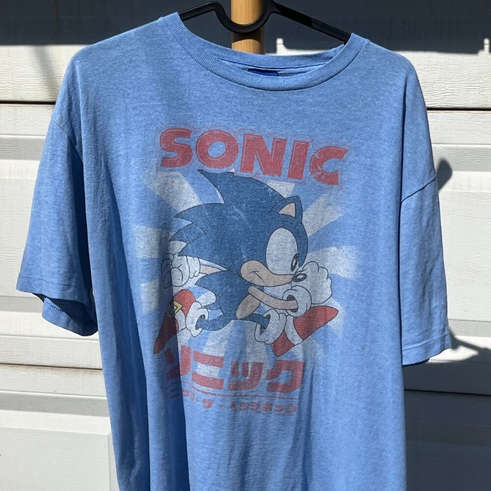 Vintage Sonic the Hedgehog Sega Blue Graphic Tee